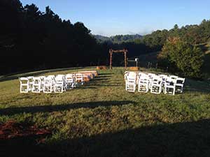 The Orchard Barn at night,  Rustic Event and Barn Wedding Venue