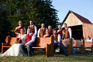 The Orchard Barn from the pasture, Rustic Event and Barn Wedding
			   Venue