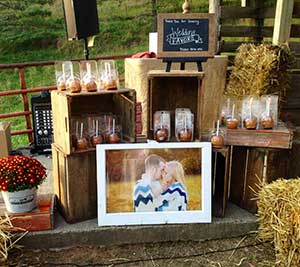 Favors at the orchard barn
			   Venue